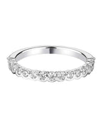 Rubover & Claw Set Round Brilliant Diamond Wedding Ring