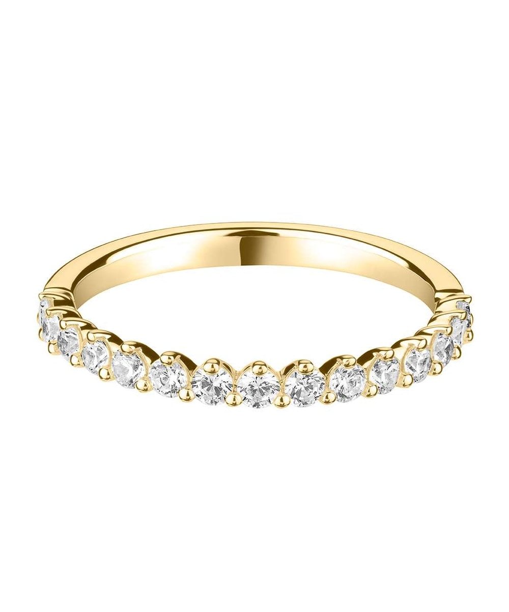 Dainty Three Claw Set Round Brilliant Diamond Wedding Ring
