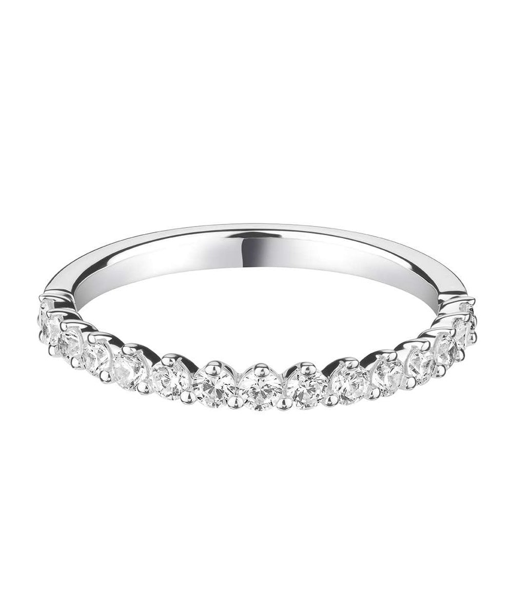 Dainty Three Claw Set Round Brilliant Diamond Wedding Ring