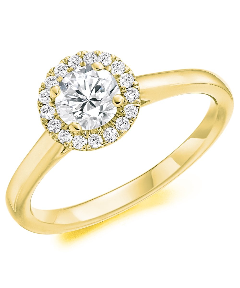 Round Halo Diamond Engagement Ring