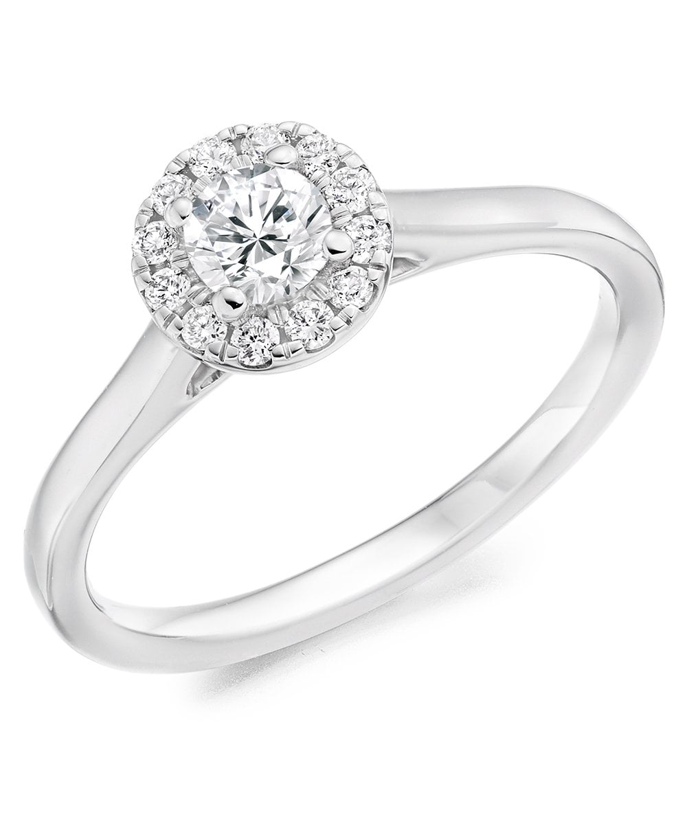 Round Halo Diamond Engagement Ring