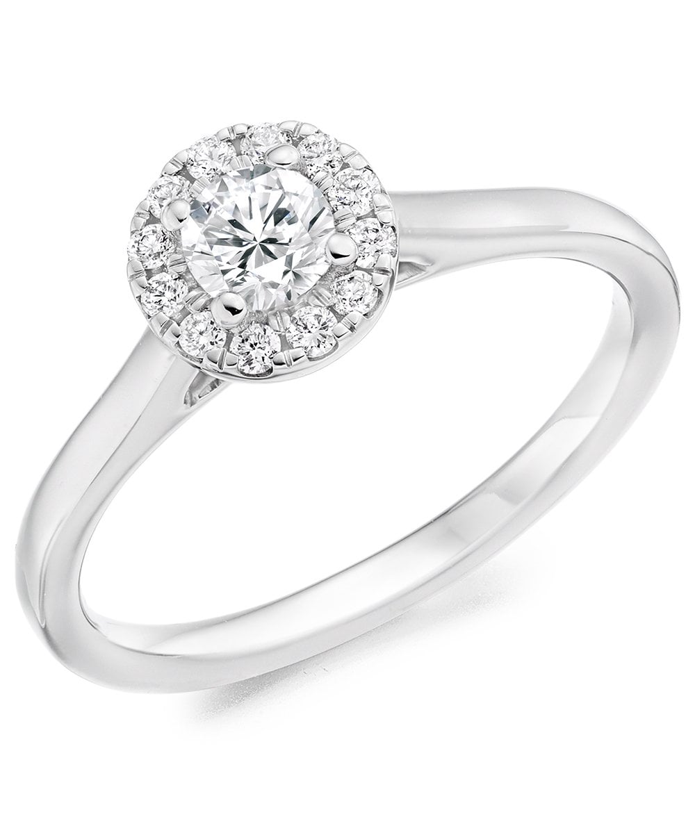 Round Halo Diamond Engagement Ring