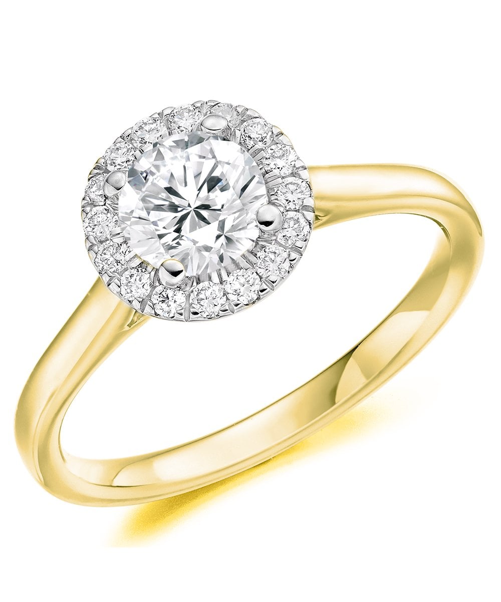 Round Halo Diamond Engagement Ring