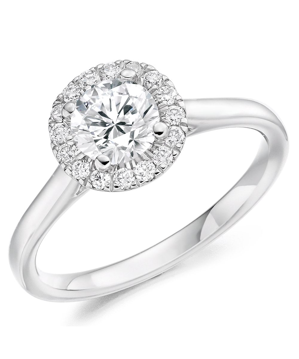 Round Halo Diamond Engagement Ring