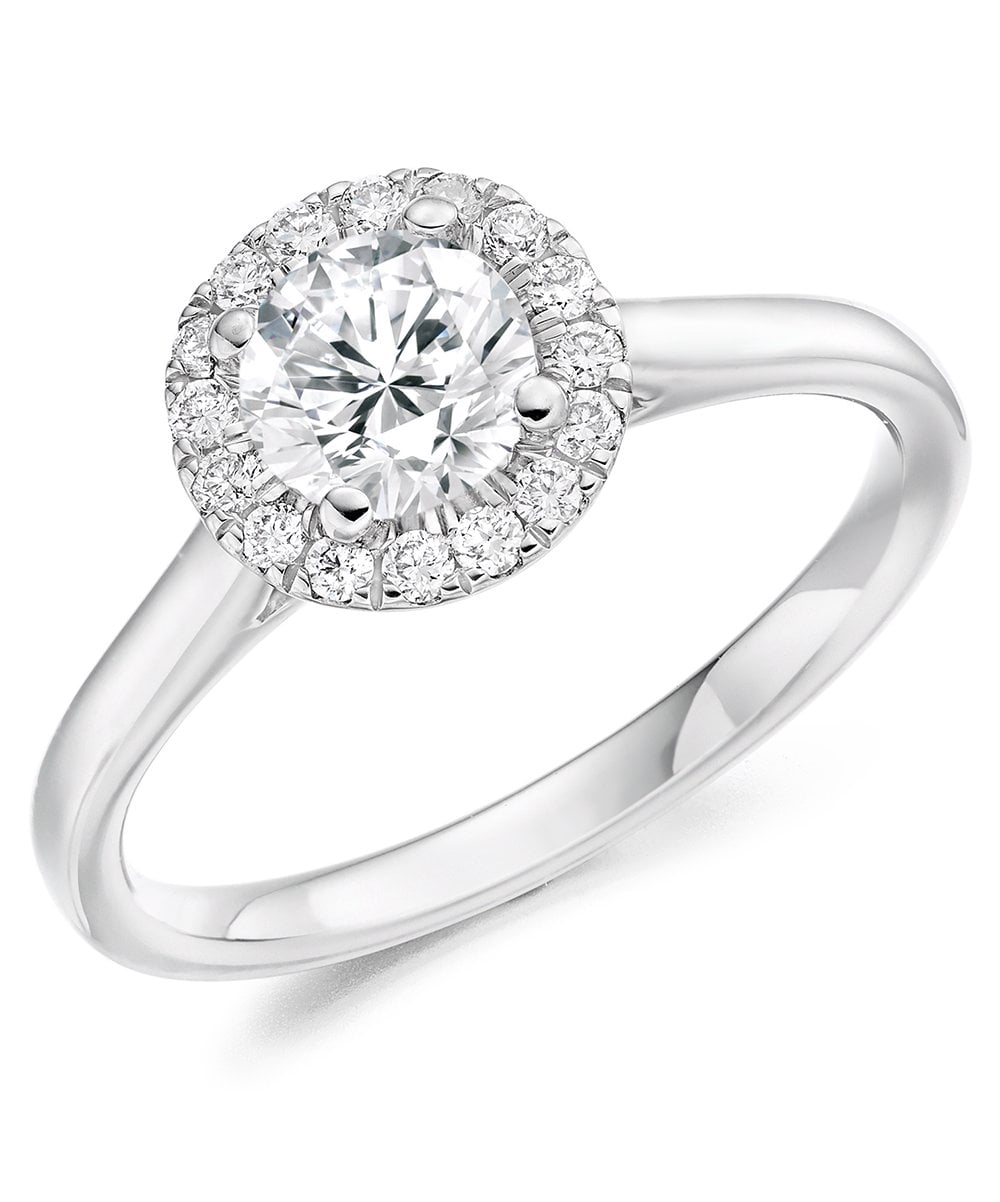 Round Halo Diamond Engagement Ring