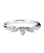 Floral Marquise Shaped Diamond Wedding Ring