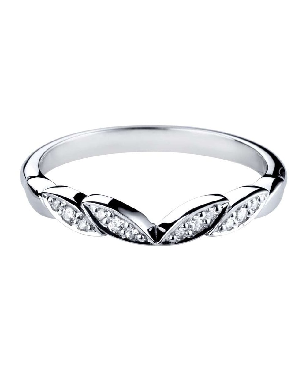 Vine Leaf Inspired Diamond Wedding Ring