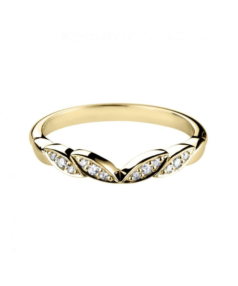 Vine Leaf Inspired Diamond Wedding Ring