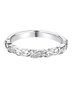 Decorative Carved Diamond Wedding Ring