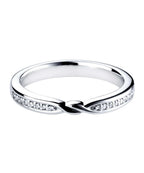 Diamond Set Knot Twist Wedding Ring