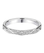 Geometric Shaped Diamond Wedding Ring
