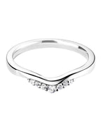 Diamond Tiara Wishbone Wedding Ring