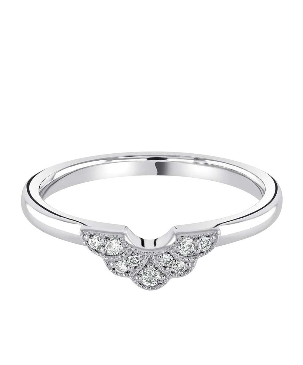 Vintage Diamond U Shaped Wedding Ring