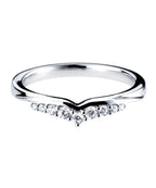 Tiara Shaped Diamond Wedding Ring