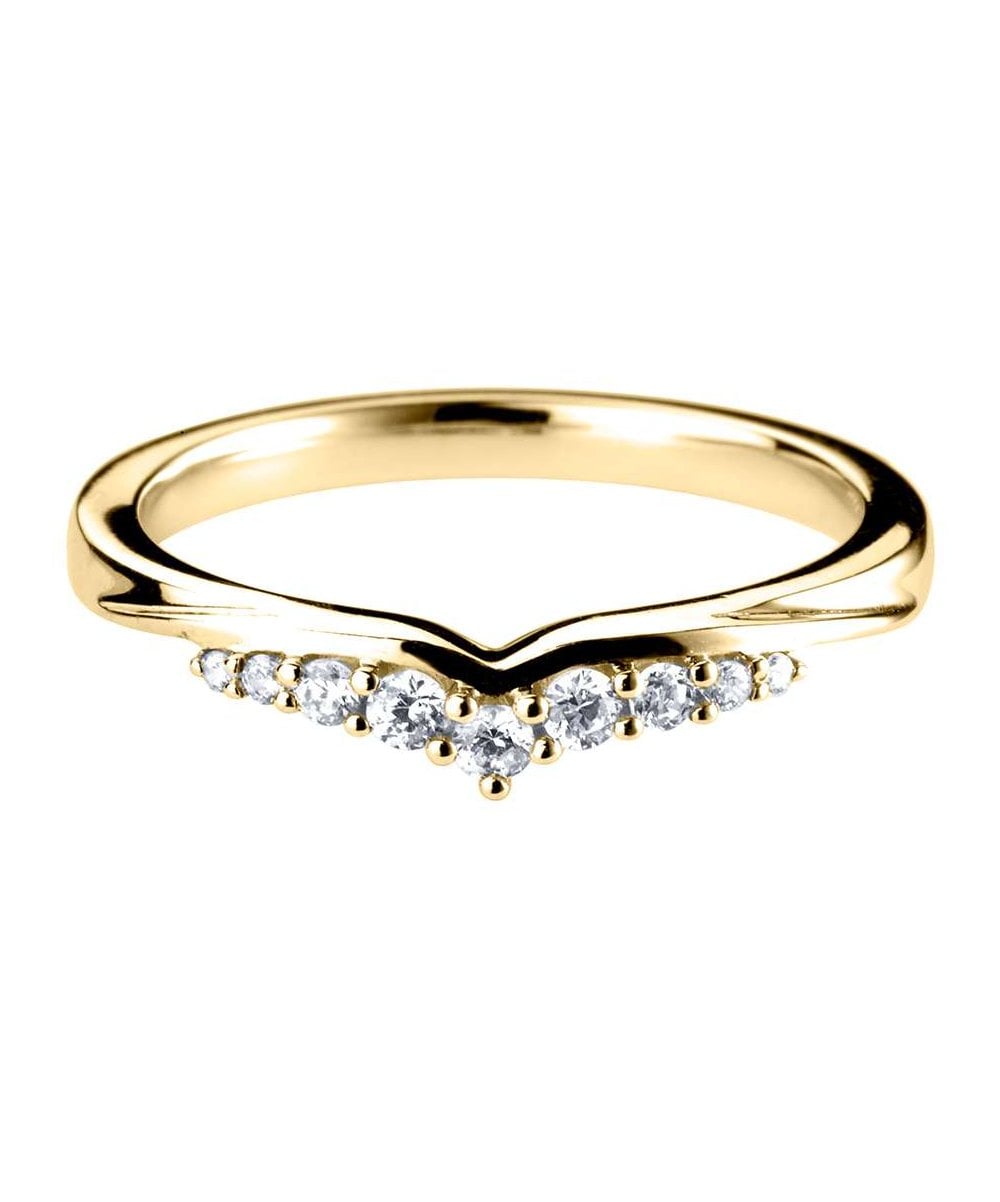 Tiara Shaped Diamond Wedding Ring