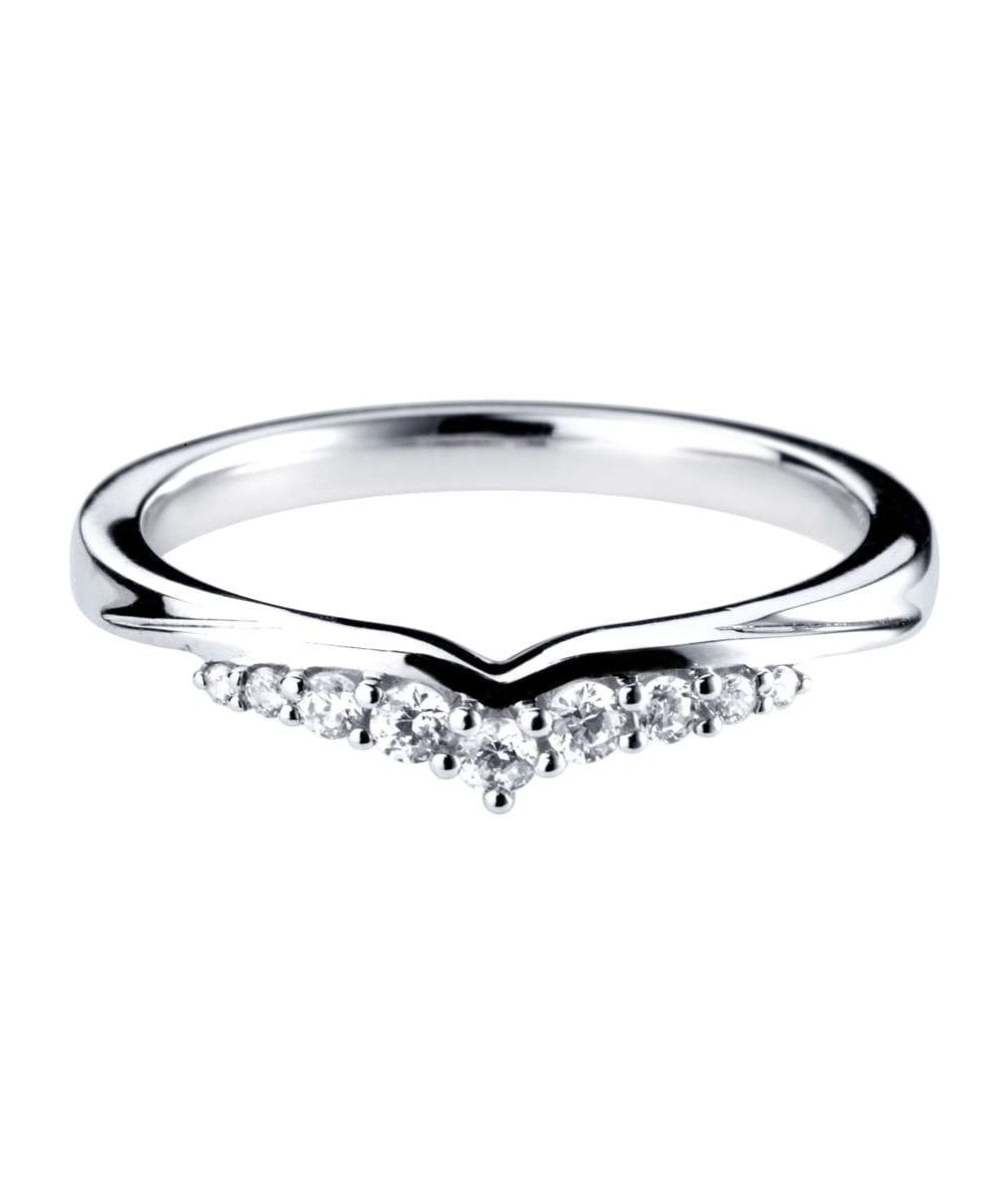 Tiara Shaped Diamond Wedding Ring