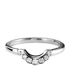 Diamond U Shaped Silhouette Wedding Ring