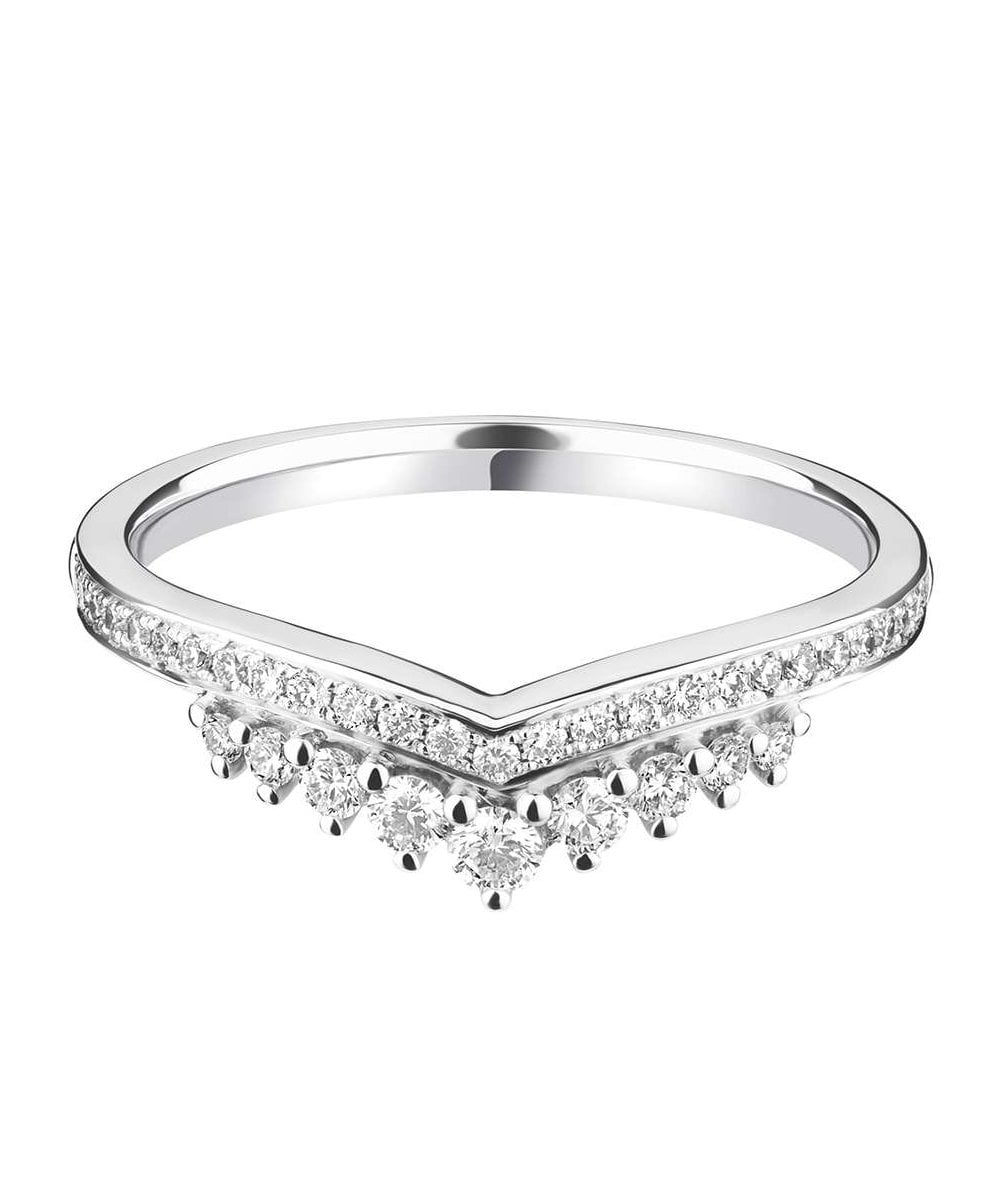 Diamond Tiara Shaped Wedding Ring
