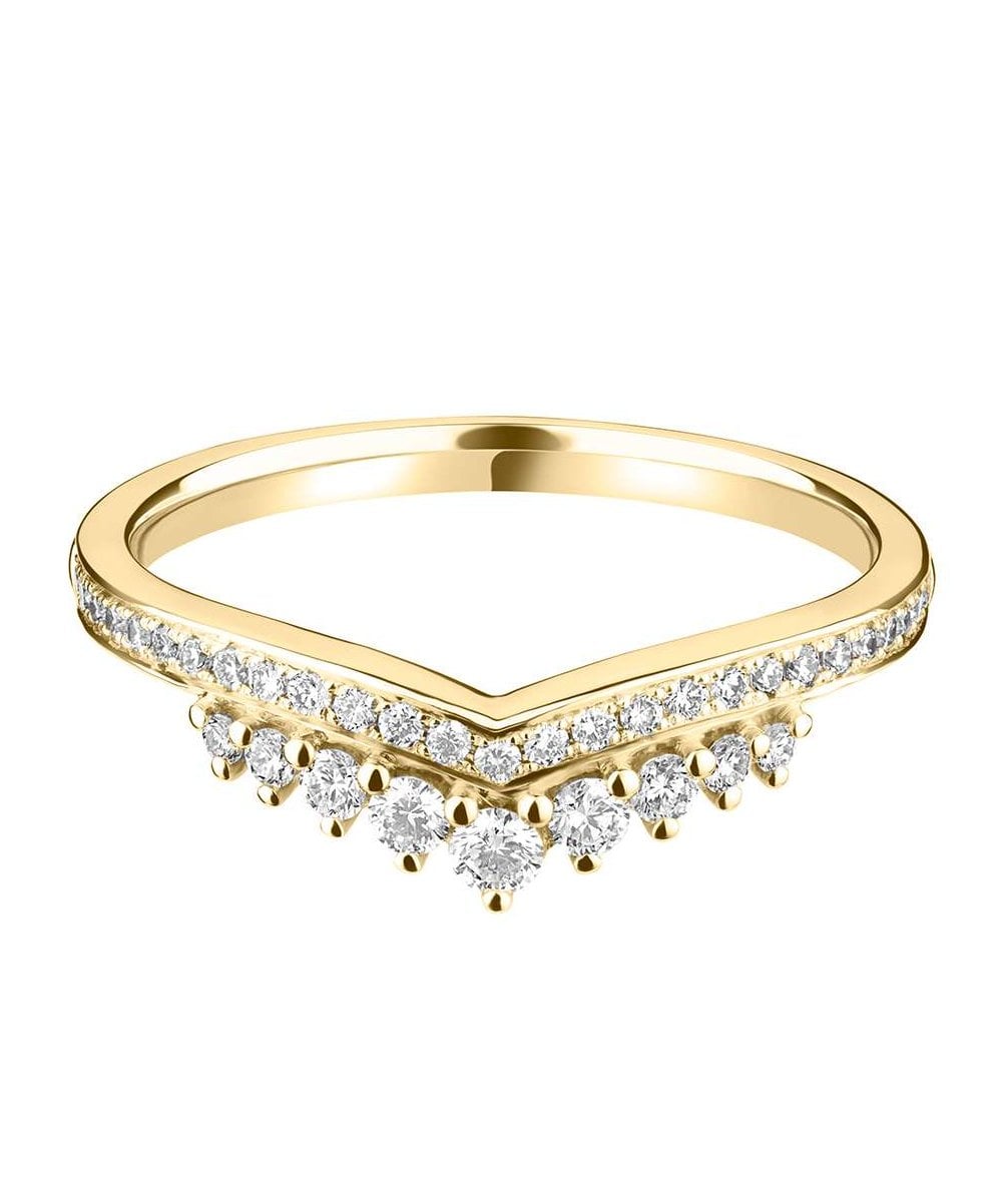 Diamond Tiara Shaped Wedding Ring