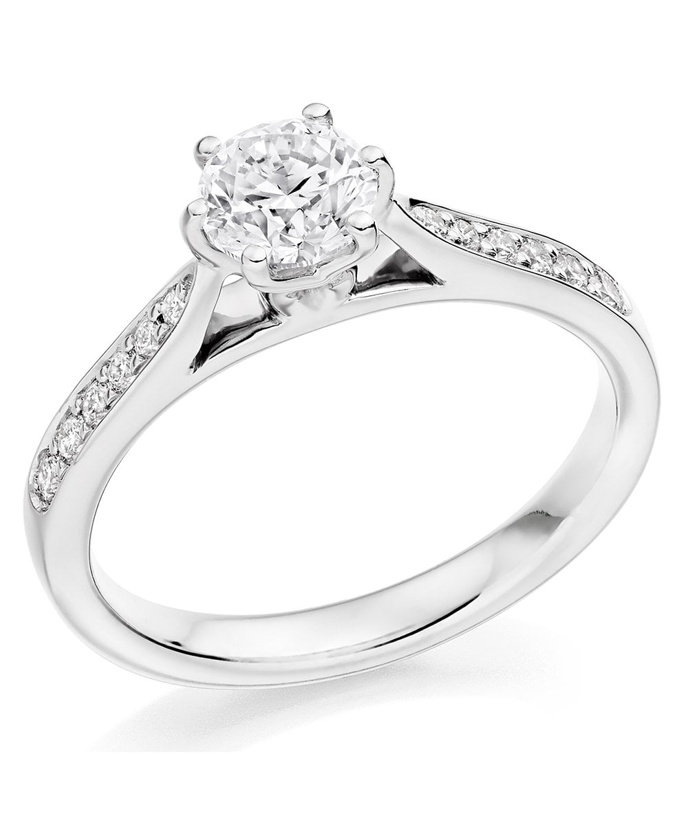 Platinum 0.92ct Diamond Solitaire Ring