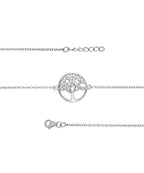 Silver CZ Tree of Life Bracelet