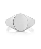 Sterling Silver 12x10mm Oval Signet Ring