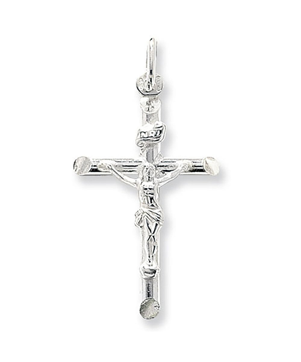 Sterling Silver Large Crucifix Pendant