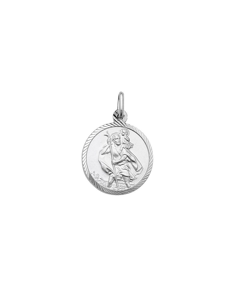 Sterling Silver Medium St Christopher Pendant