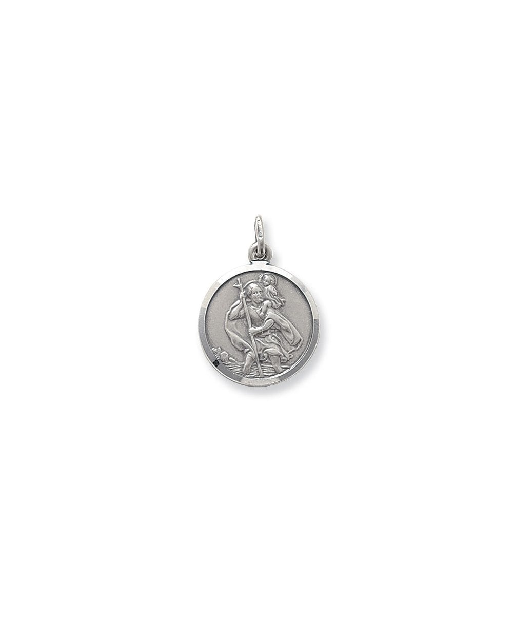 Sterling Silver Double Sided St Christopher Pendant