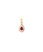 9ct Gold Diamond & Ruby Pendant