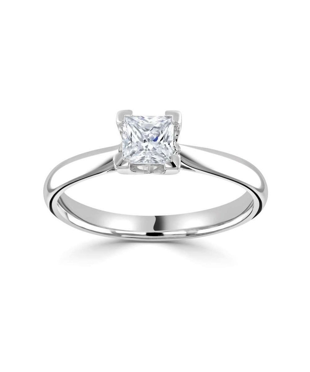 Platinum 0.25ct Princess Cut Diamond Solitaire Ring