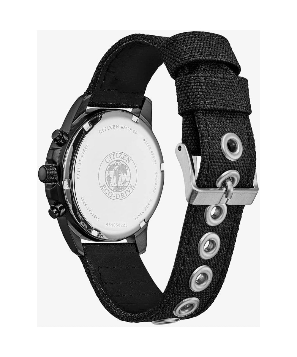 Citizen Eco-Drive Gents Military Style Black Fabric Strap Watch