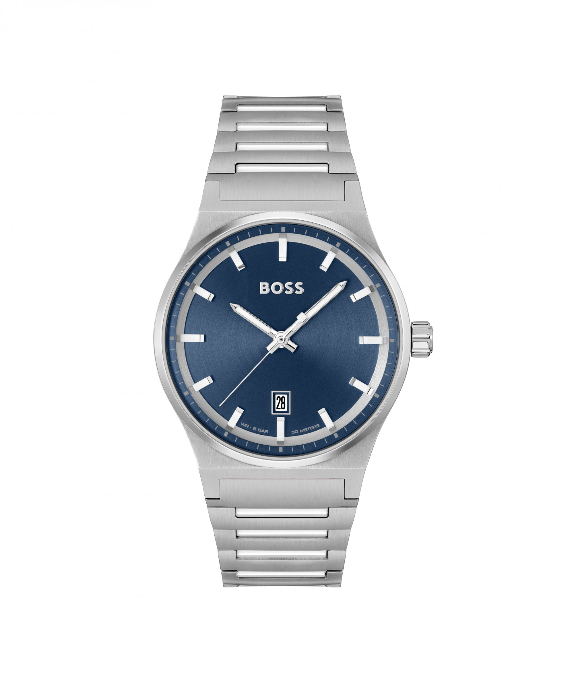 BOSS Candor Blue Dial Gents Bracelet Watch