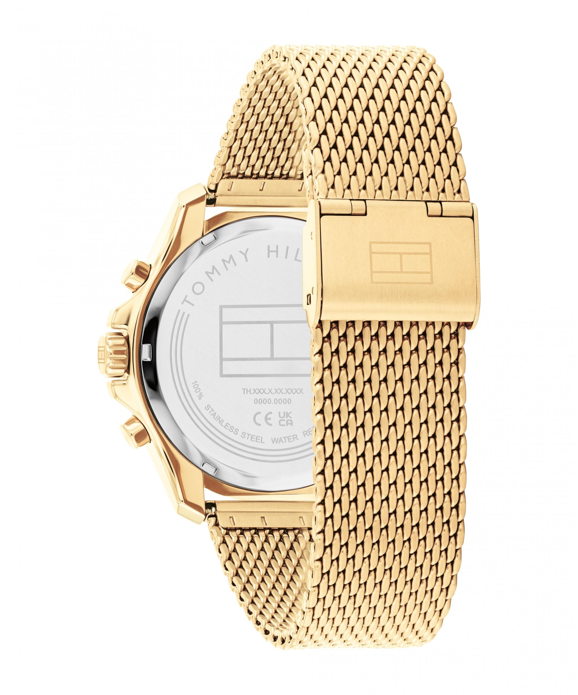 Tommy Hilfiger Jordan Green & Gold Gents Mesh Bracelet Watch