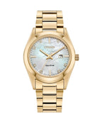Citizen Eco-Drive Gold Plated Diamond Ladies Bracelet Watch
