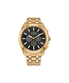 Citizen Eco-Drive Gold Plated Chronograph Gents Bracelet Watch