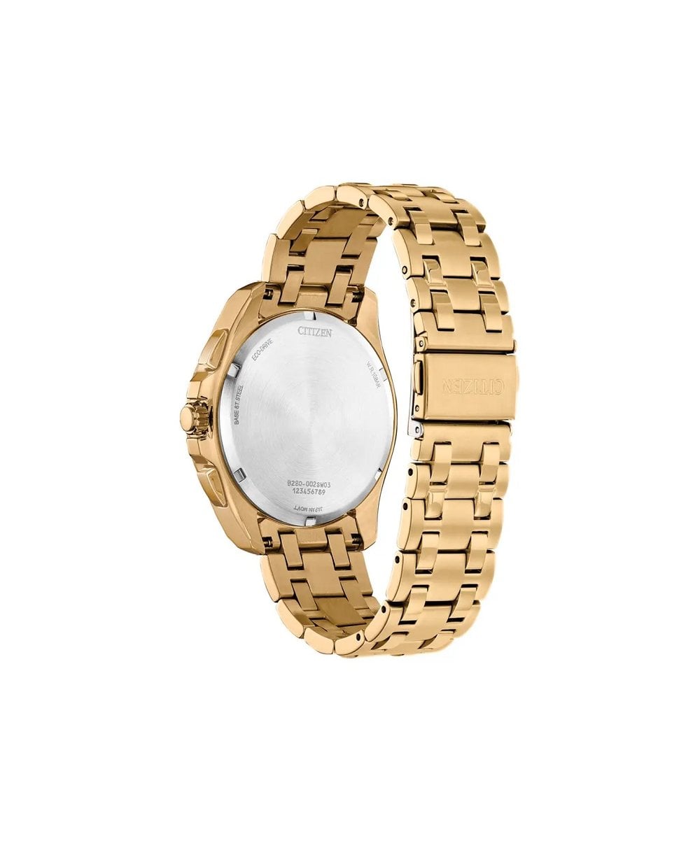 Citizen Eco-Drive Gold Plated Chronograph Gents Bracelet Watch