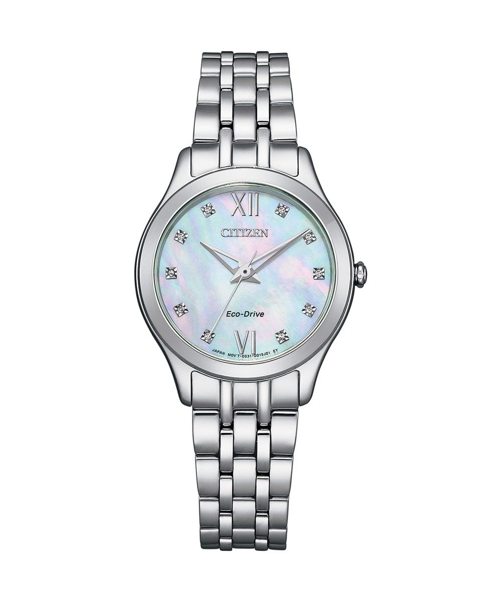Citizen Eco-Drive Silhouette Diamond Ladies Bracelet Watch