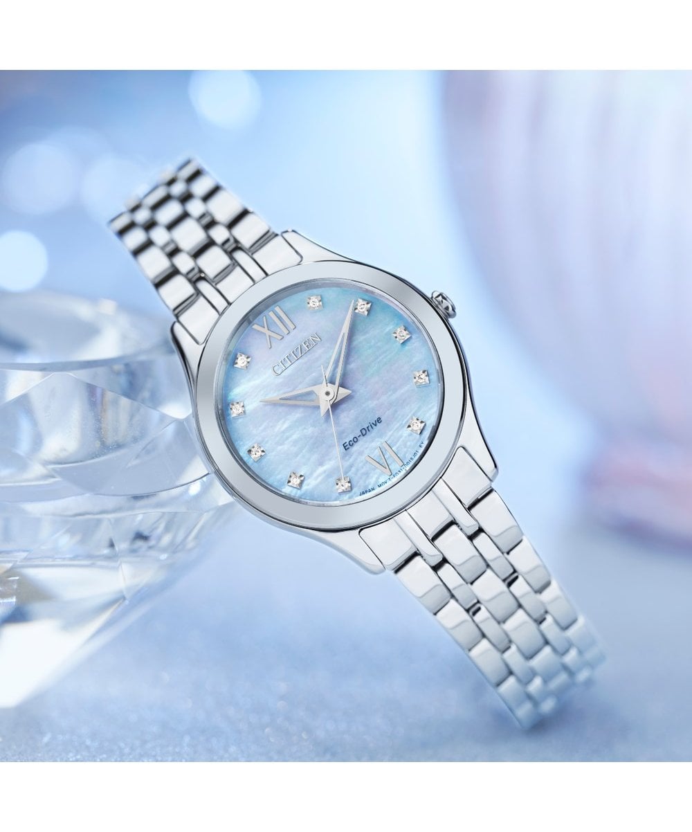 Citizen Eco-Drive Silhouette Diamond Ladies Bracelet Watch
