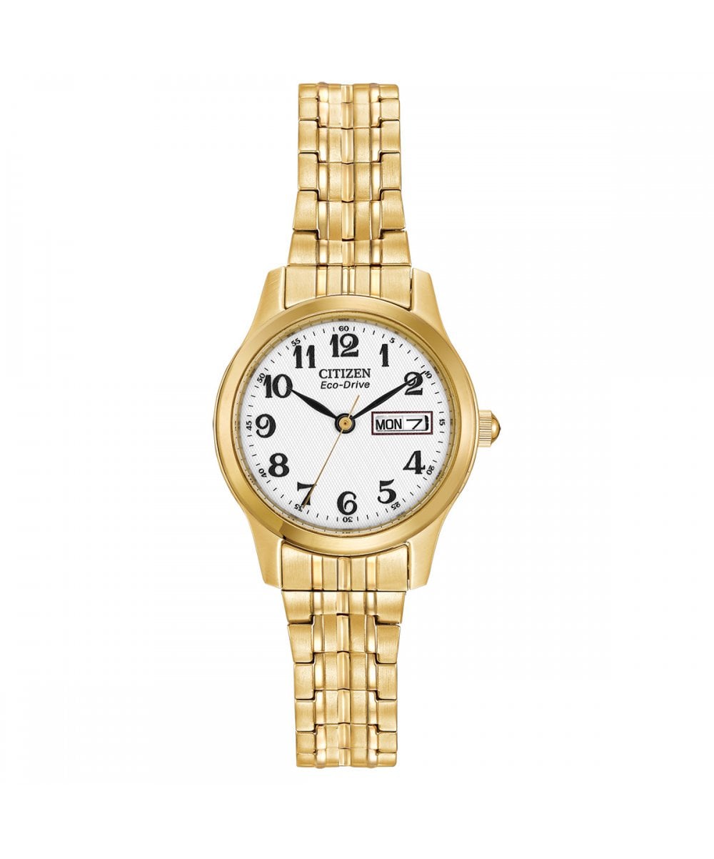 Citizen Eco-Drive Gold Plated Ladies Expanding Bracelet Watch