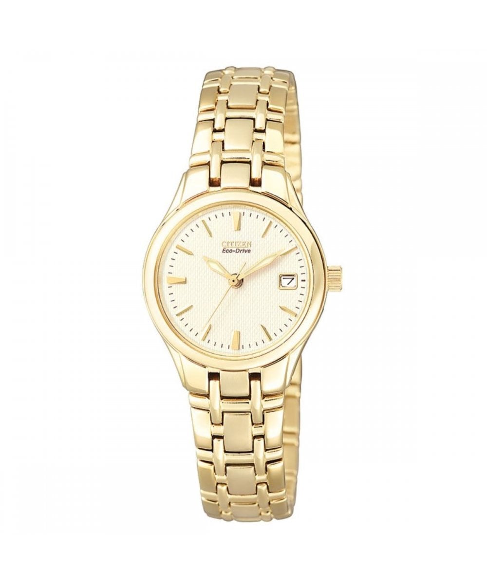 Citizen Eco-Drive Gold Plated Silhouette Ladies Bracelet Watch