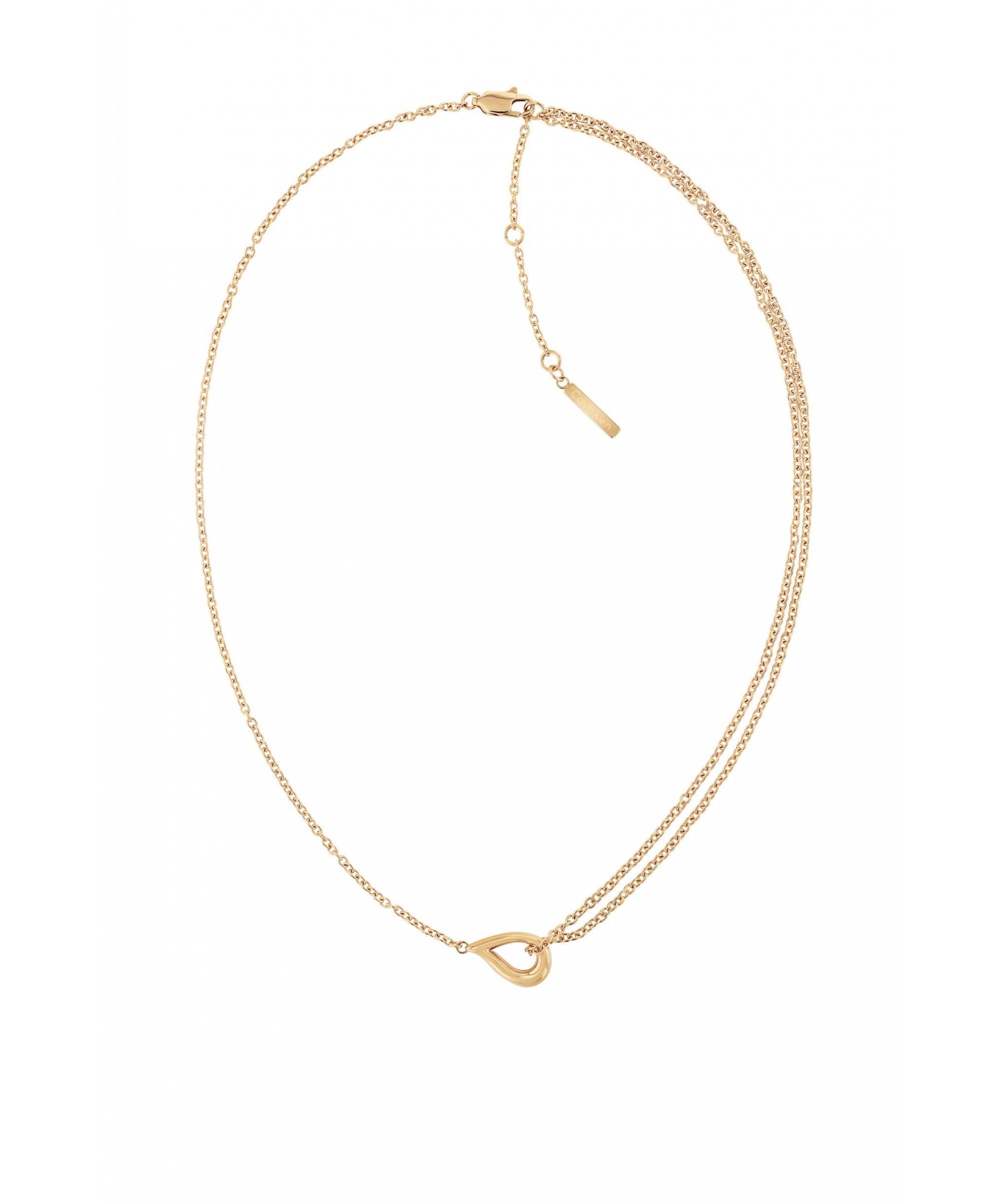 Calvin Klein Sculptured Drops Gold Plated Ladies Necklace