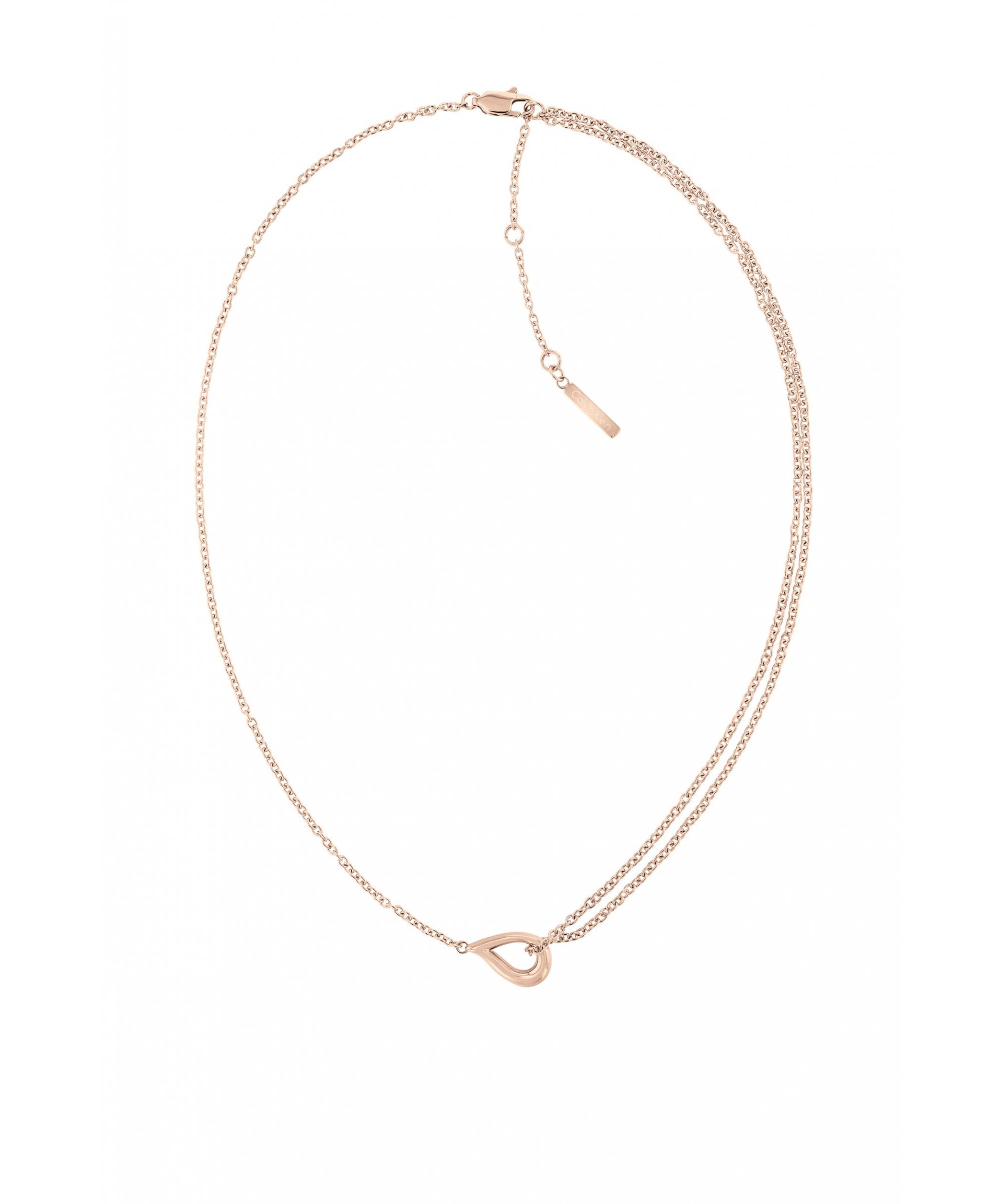 Calvin Klein Sculptured Drops Rose Plated Ladies Necklace