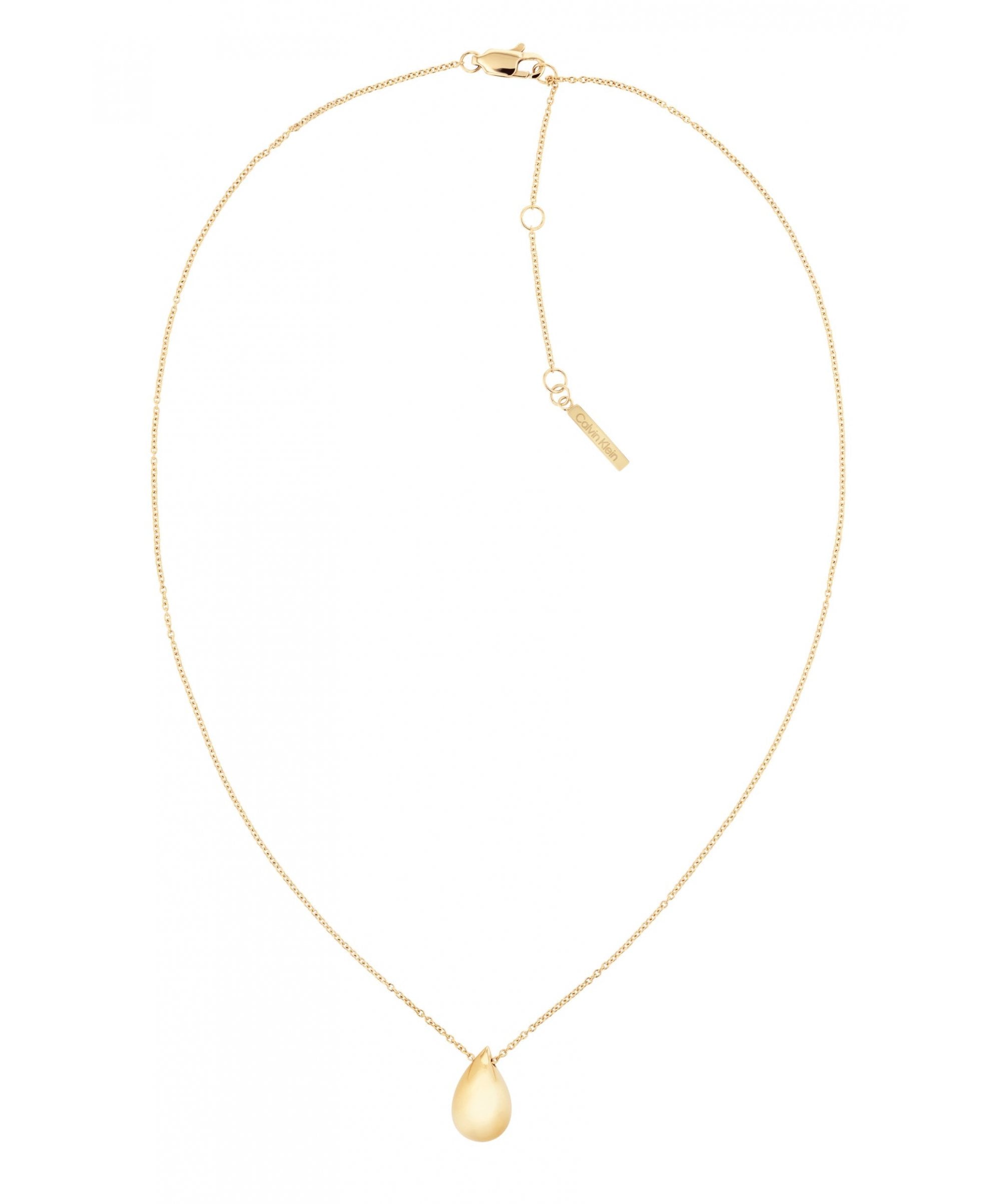 Calvin Klein Sculptured Drops Gold Plated Ladies Necklace