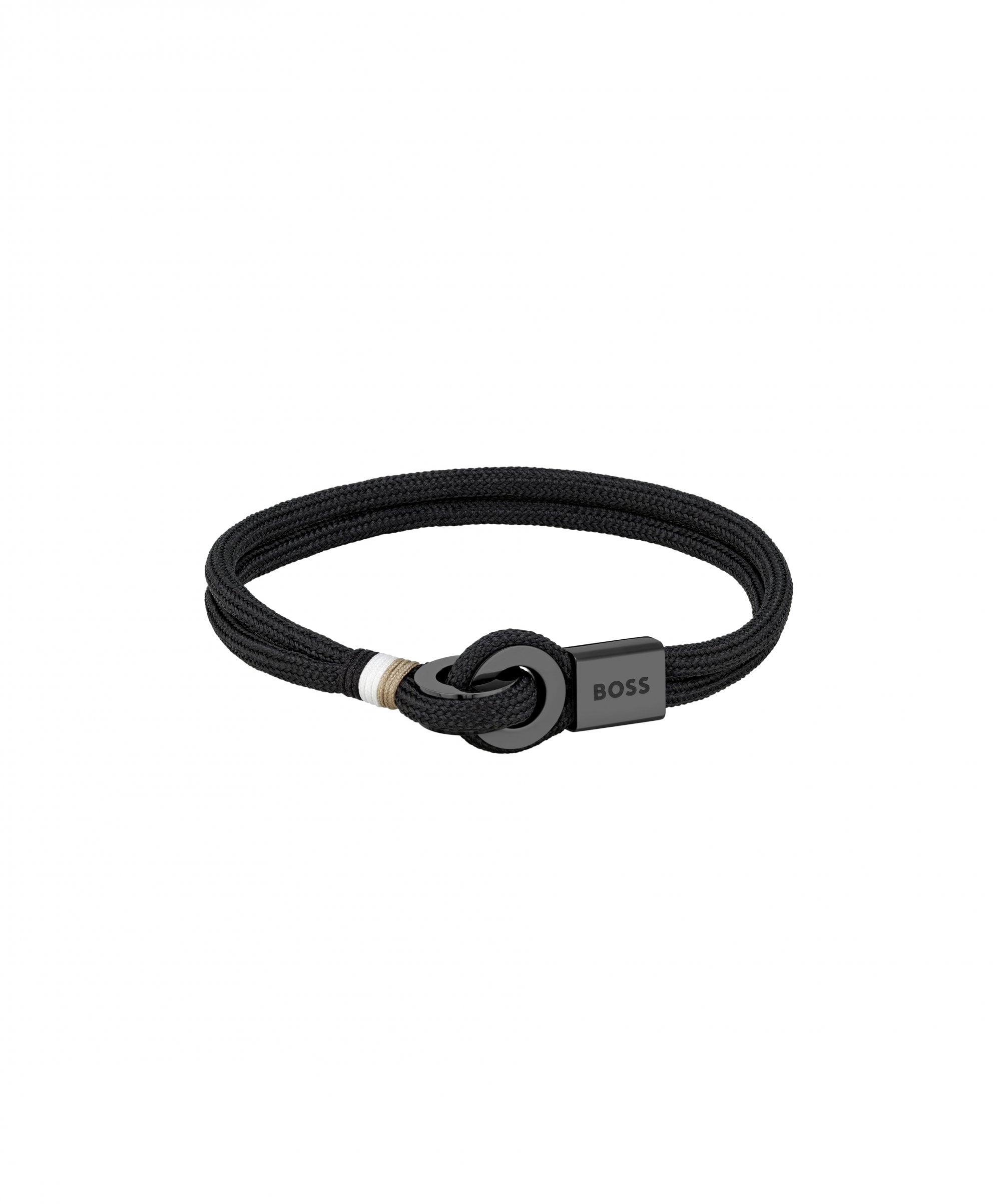 BOSS Thad Sport Nylon Black Cord Gents Bracelet