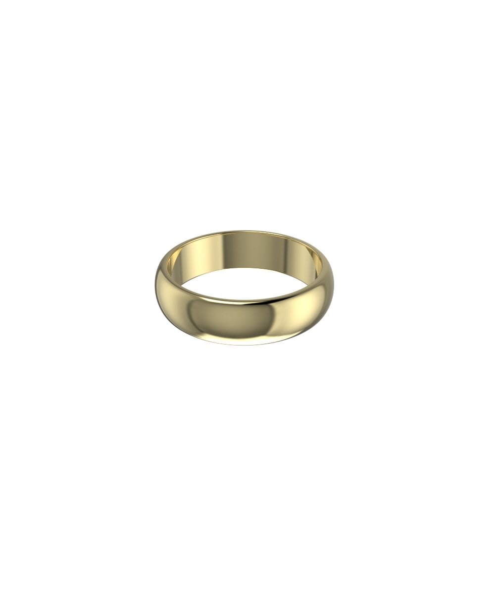 9ct Yellow Gold 6mm D Shape Wedding Ring