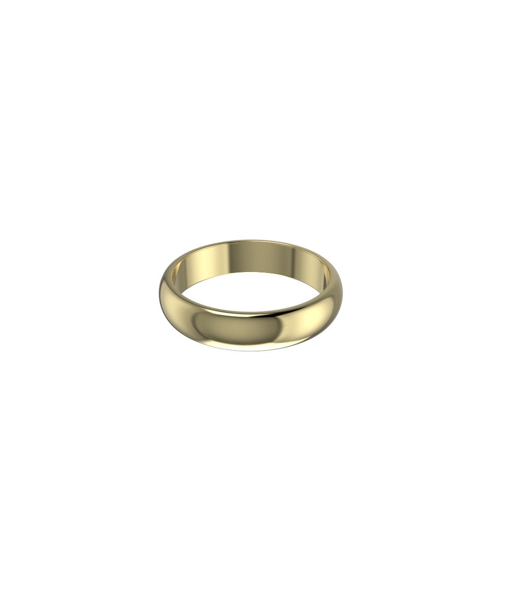 9ct Yellow Gold 5mm D Shape Wedding Ring