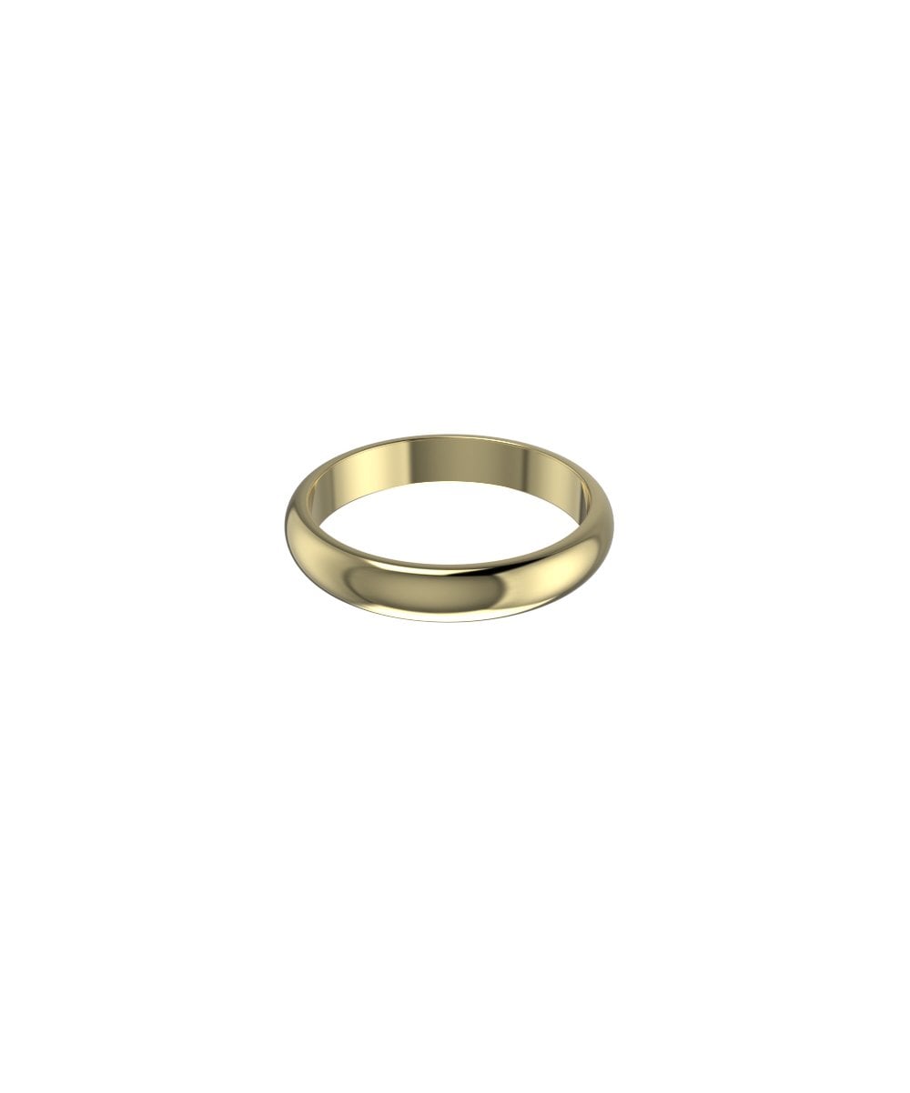 18ct Yellow Gold 4mm D Shape Wedding Ring