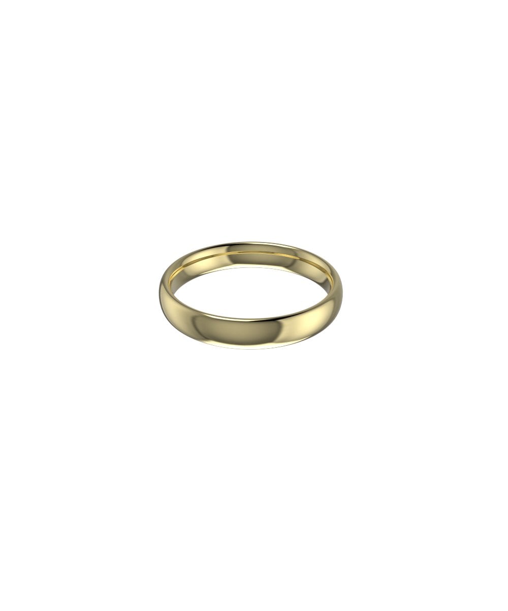 9ct Yellow Gold 4mm Oval Court Wedding Ring