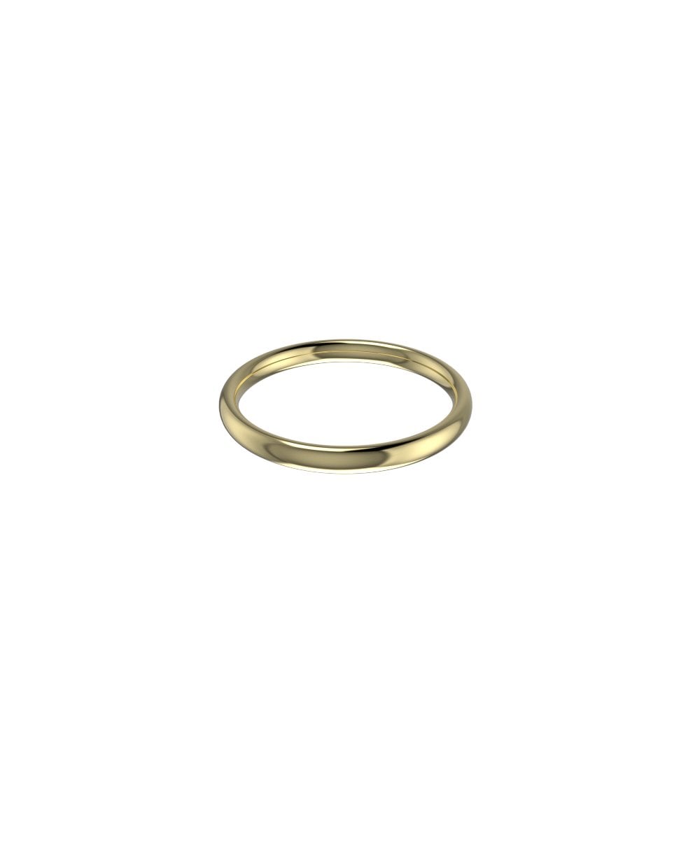 9ct Yellow Gold 2.5mm Oval Court Wedding Ring